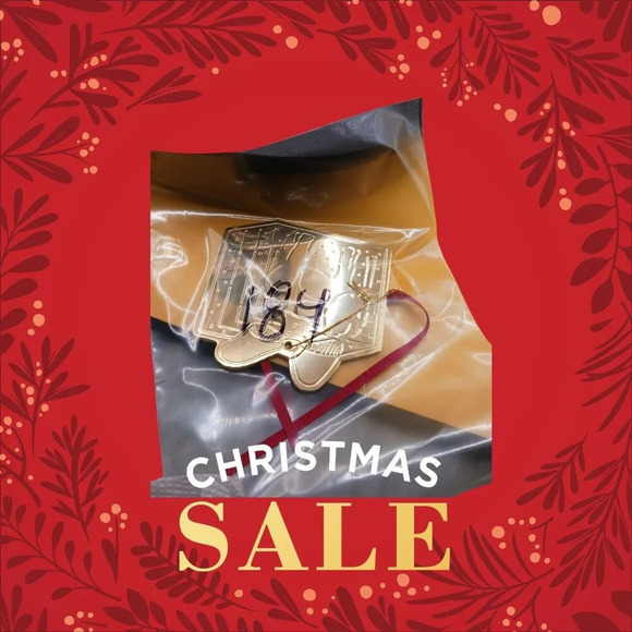 Elephant Embossed Metal Christmas Ornament - Picture 5 of 5